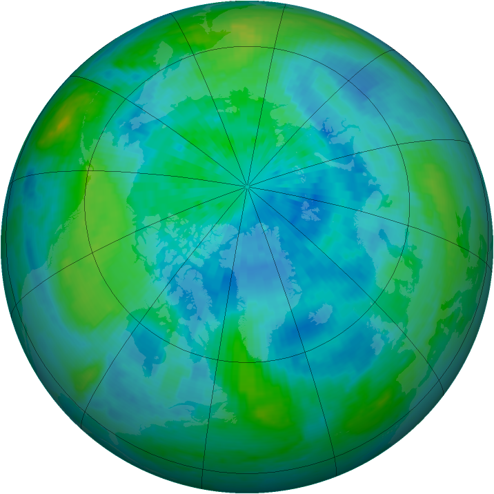 Arctic ozone map for 20 September 2002